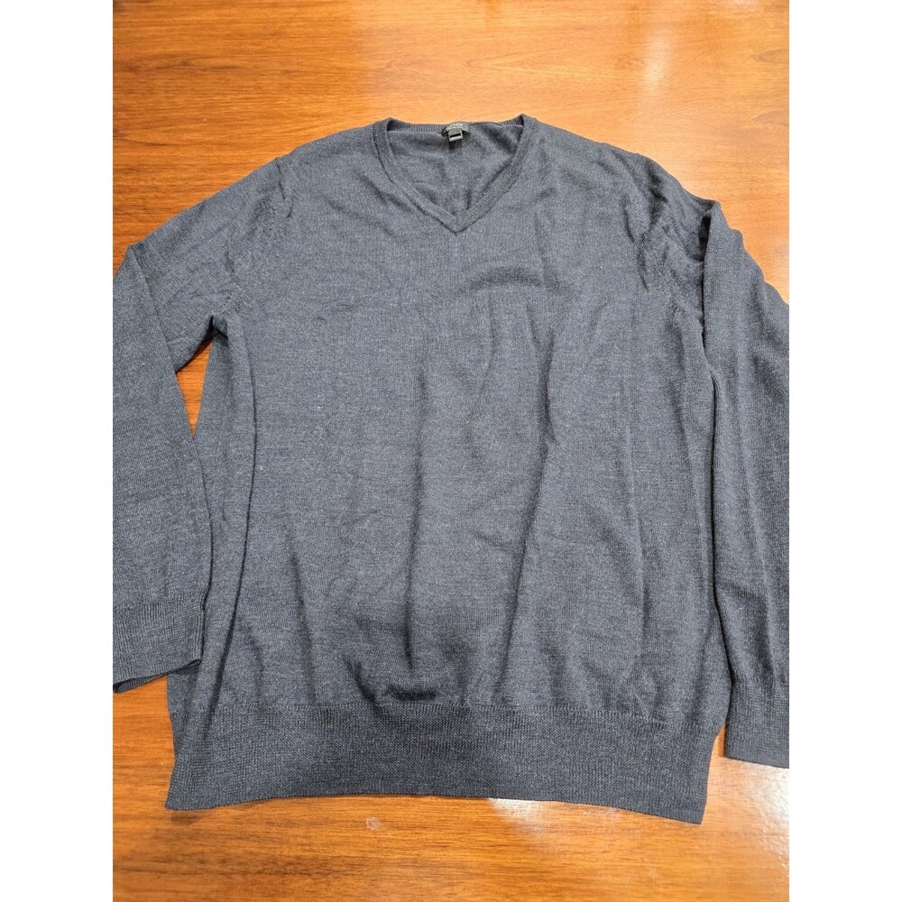 J.Crew 100% Merino Wool sweater in Charcoal Gray (Size L).
